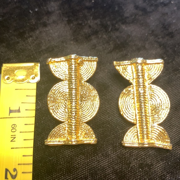 GOLD AFRICAN ETHNIC TRIBAL EARRINGS - Picture 5 of 8